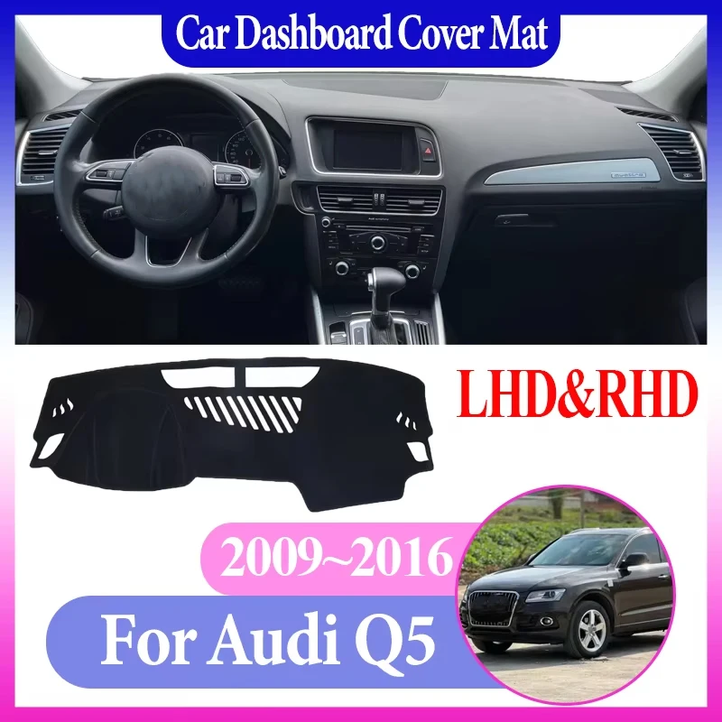 

Автомобильный коврик для приборной панели для Audi Q5 8R 2009 2010 2011 2012 2013 2014 2015 2016, противоскользящий коврик для центральной консоли, автомобильные аксессуары