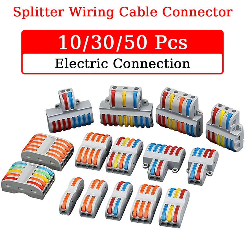 

1 In Multiple Out Push-in Electrical Wire Connector Terminal Block Universal Fast Wiring Cable Connectors For Cable Connection