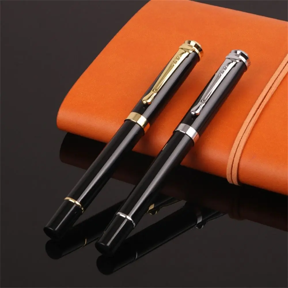 

Calligraphy Fountain Pen Golden Trim Smooth Writing Business Fountain Pen Black 0.38mm Writing Ink Pen Student Stationery