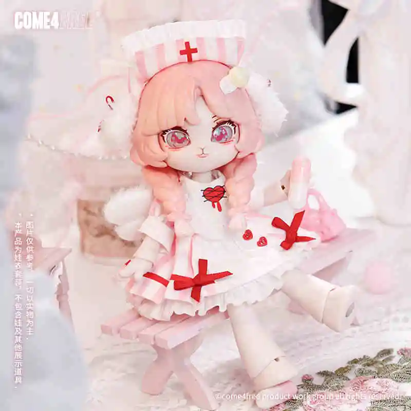 COME4FREE Bonnie 1/12 Bjd Clothes OB11 Skirts clothing Black Knight Summer wind chime Disease Tour Healing Nurse Christmas gifts