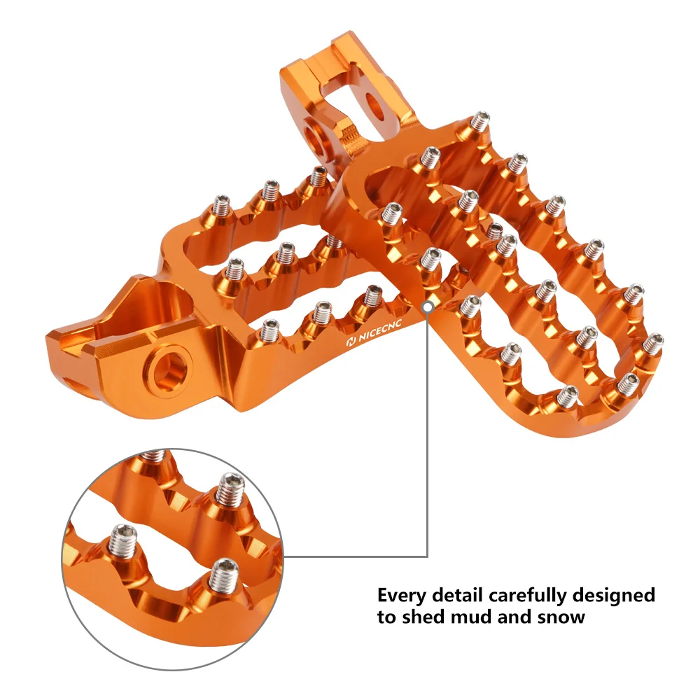 ل KTM EXC EXCF 125 150 200 250 300 350 400 450 500 2017-2023 SX SXF XC XCF 125-500 2017-2022 الغاز الغاز أوتاد القدم واسعة مسند القدمين