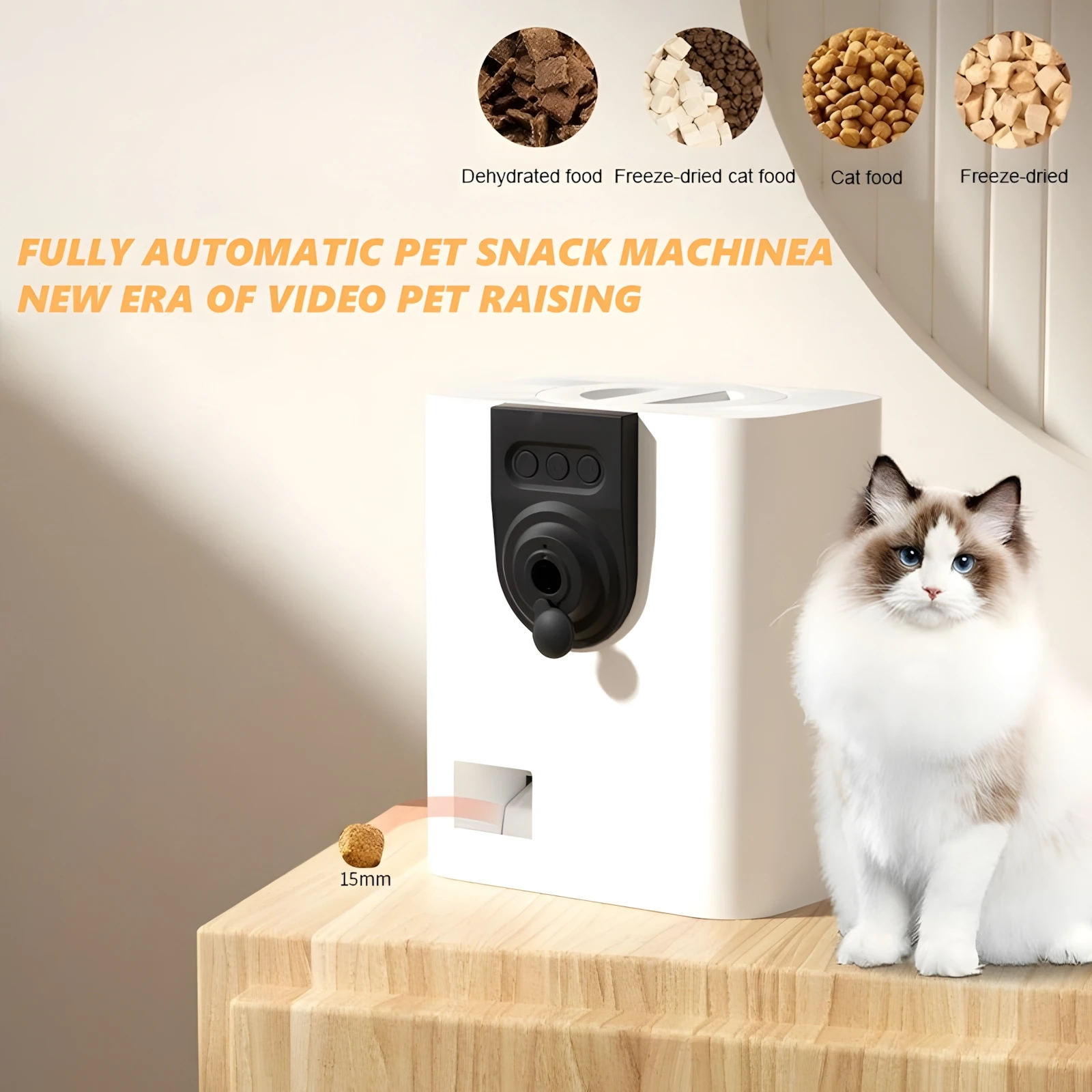 Smart Pet Food Machine High-quality with Video Camera Pet APP Remote Interactive Dialogue Snacks Feeder Dog Feeder Dispenser