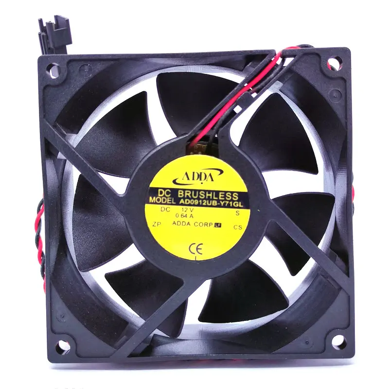 New AD0912UB-Y71GL DC12V 0.64A 2Lines Computer Cooling Fan