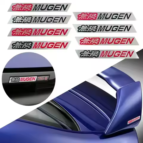 3D Aluminum Alloy Mugen Logo Rear Trunk Fender Emblem Badge Car Sticker Decals For Honda Civic Type R Accord Integra CRV Fit