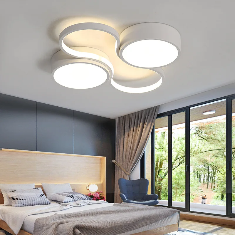 

Minimalist Living room lamp ceiling lights bedroom dining room ring chandelier nordic simple modern black white LED ceiling lamp