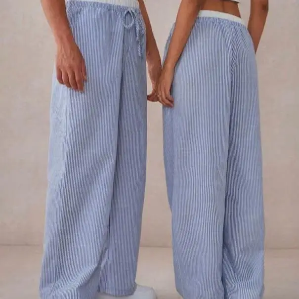 Nowe męskie spodnie casualowe z wysokim stanem, proste nogawki, styl spadochroniarza, neutralny krój, inne materiały, 00% inne materiały, kolekcja zimowa.