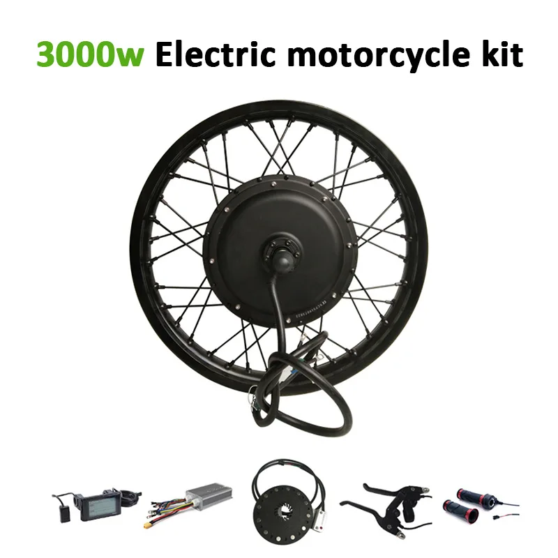 3000W Rear Wheel Drive Motor Electric Motorcycle Modification Electric Bicycle Kit Motorcycle Specific Modification Accessories