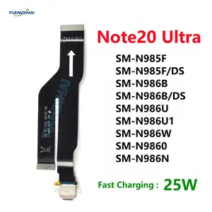 Bilashmart Samsung Galaxy Note20 Ultra N985F N986B 5G USB Charging Port Dock Flex Cable Note 20 N980 Charger Connector Motherboard FPC