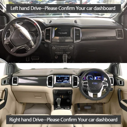 Imagen 2 del producto Para Ford Everest Ranger P375 2015-2022 cubierta para salpicadero de coche alfombrilla para salpicadero parasol almohadilla antideslizante accesorios interiores