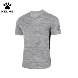 Kelme Running t-shirt per uomo Summer Quick Drying Fitness traspirante manica corta Thin Football Training Sports Top