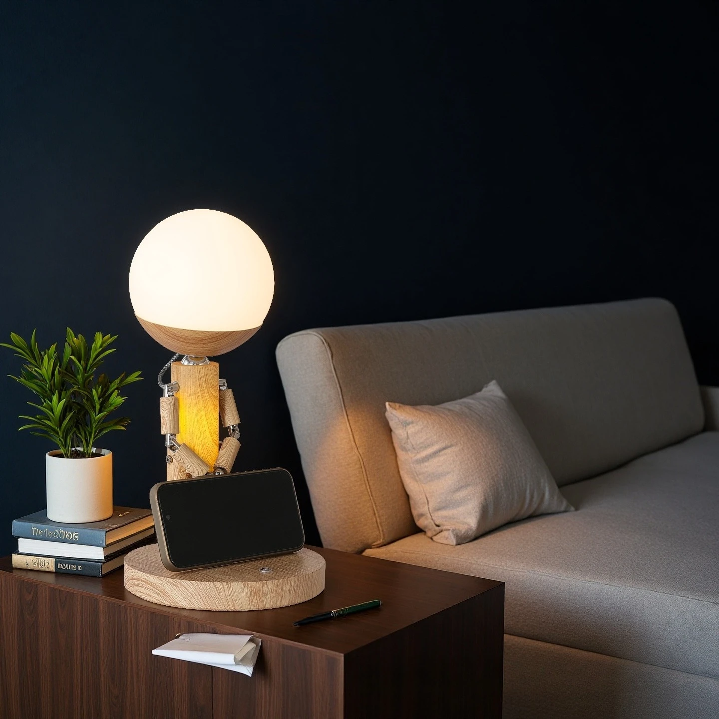 Creative New LED Moon Punishment Table Lamp Living Room Study Bedroom Bedside Atmosphere Lighting Lamps Stepless Dimming