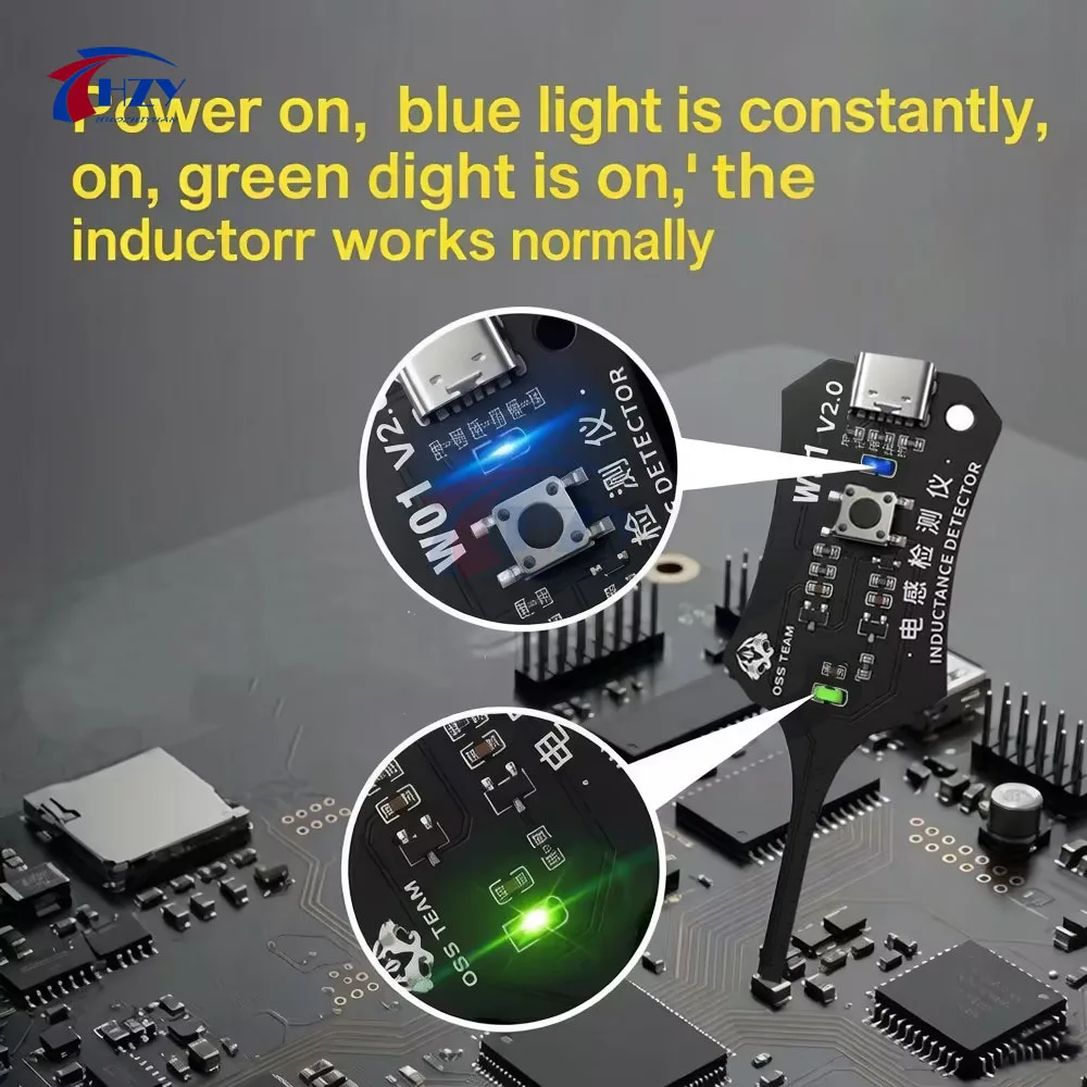 OSS W01 Inductor Detector Tool Motherboard Coil Tester for phone motherboard Repair Electromagnetic Induction Quick Fault Check image 3