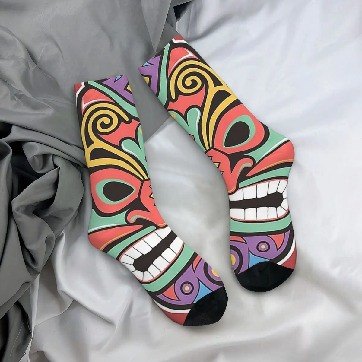 

All Seasons Crew Stockings Cartoon Tribal Totem Socks Harajuku Long Socks Accessories for Men Women Birthday Present
