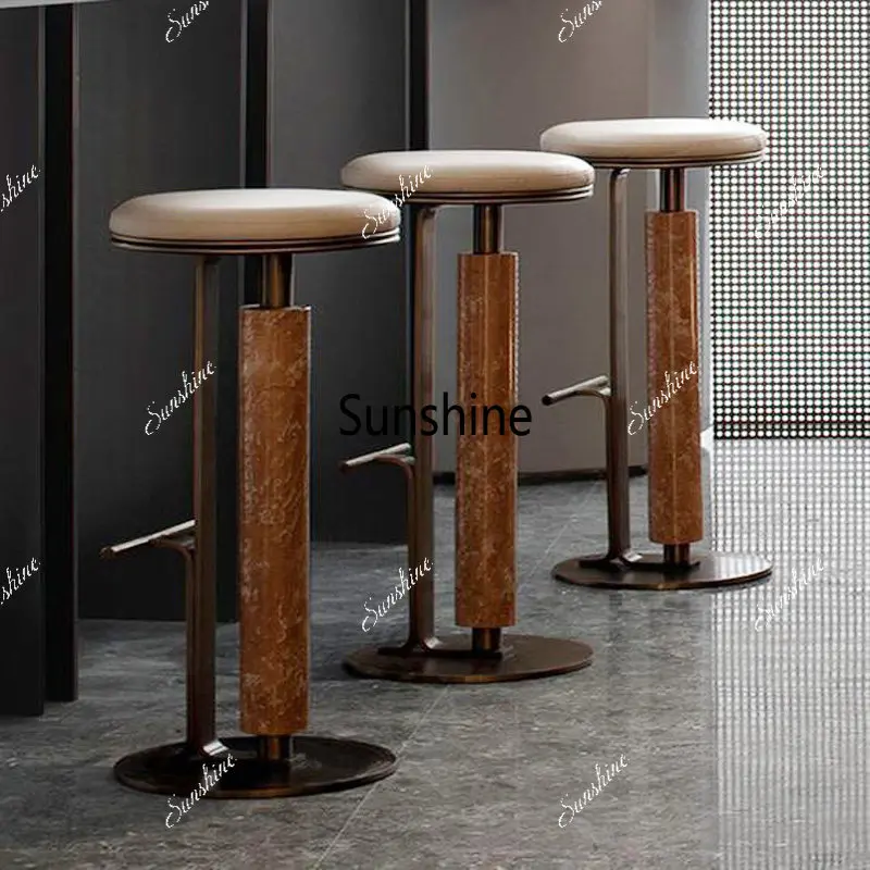 Italian minimalist bar chair cafe high stool