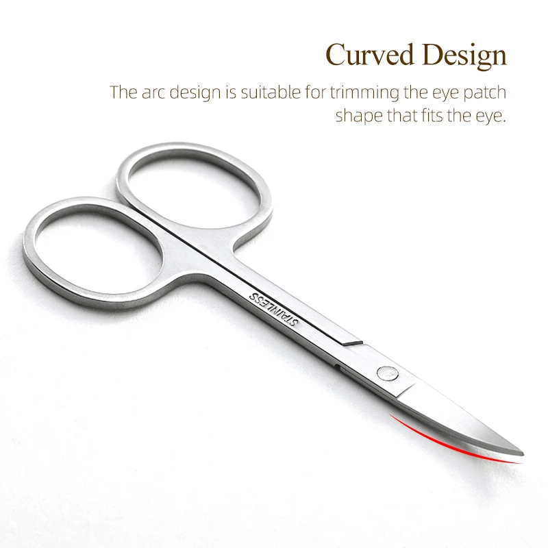 H&L SINCE 1990 Eyelash Scissors For Trimming Eyelashes And Eyebrows Silver Color High Quality Small Portable Scissors