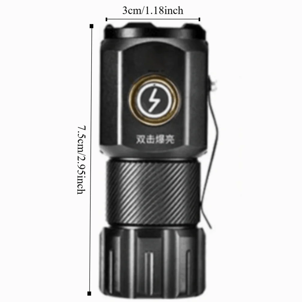 Multifunctional Design EDC Flashlight Aluminum Alloy Magnetic Tail Rechargeable Torch Cap Lamp Four Color Side Lights