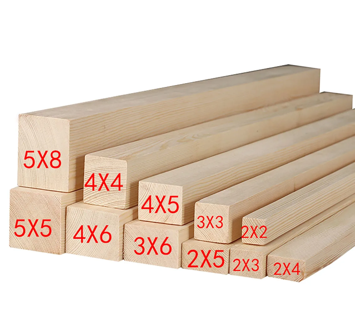 Rectangular Pine Wood Strip 10*30mm-60*60mm Solid Wood Rod DIY Model Material Accessories Length 100-500mm