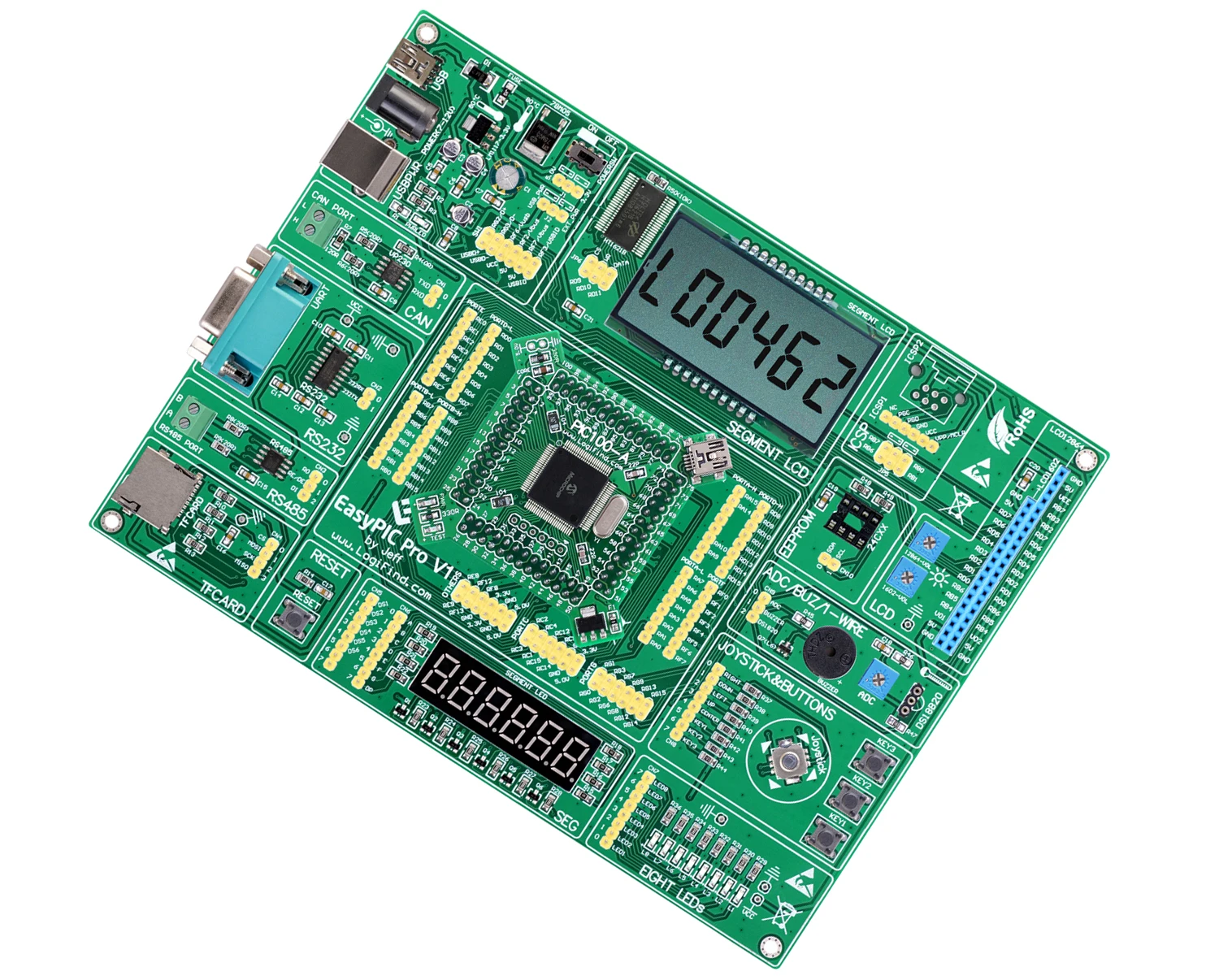 Easypic Pro Learning Evaluation Development Board DsPIC PIC32 PIC24 with Pic32mx795f512l