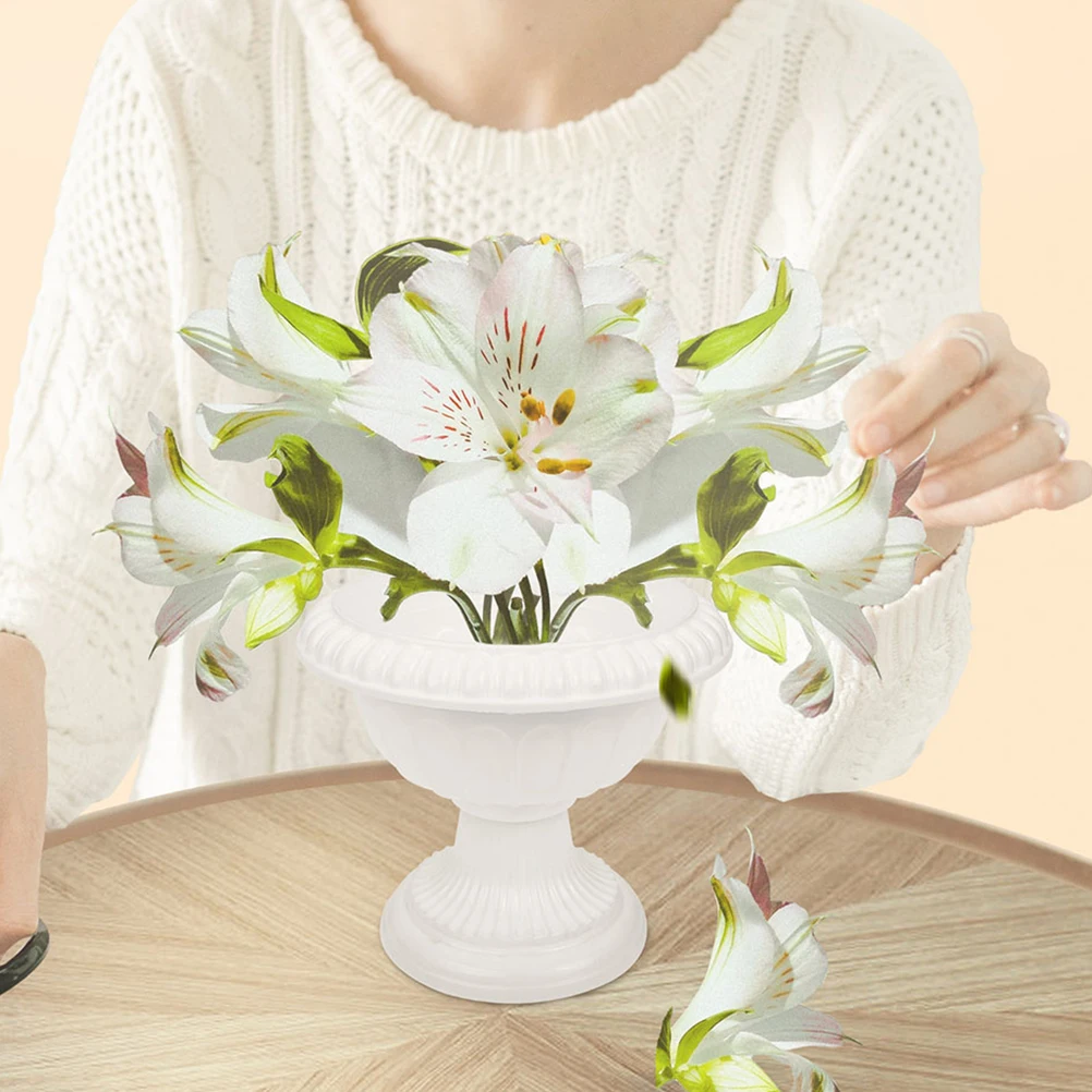 

8 Pcs European Style Flower Pot Plastic Flowerpot Household Indoor Floral Arrangement Containers