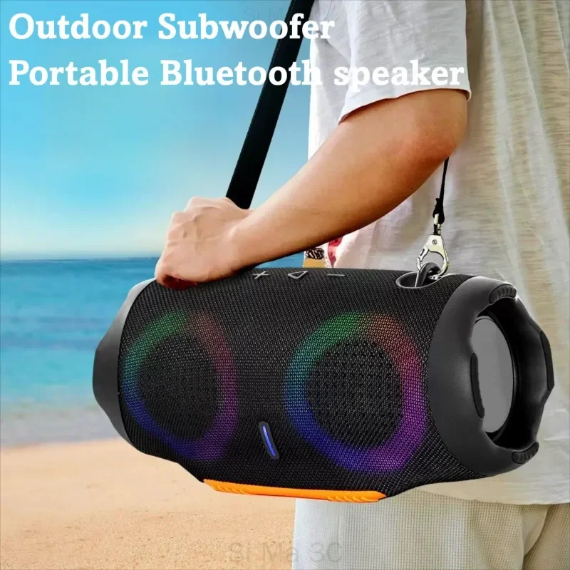 Novo xtrmm4 rgb cor luz batalha tambor alto-falante bluetooth tecido ao ar livre ultra longa resistência bluetooth alto-falante tws fm boom box