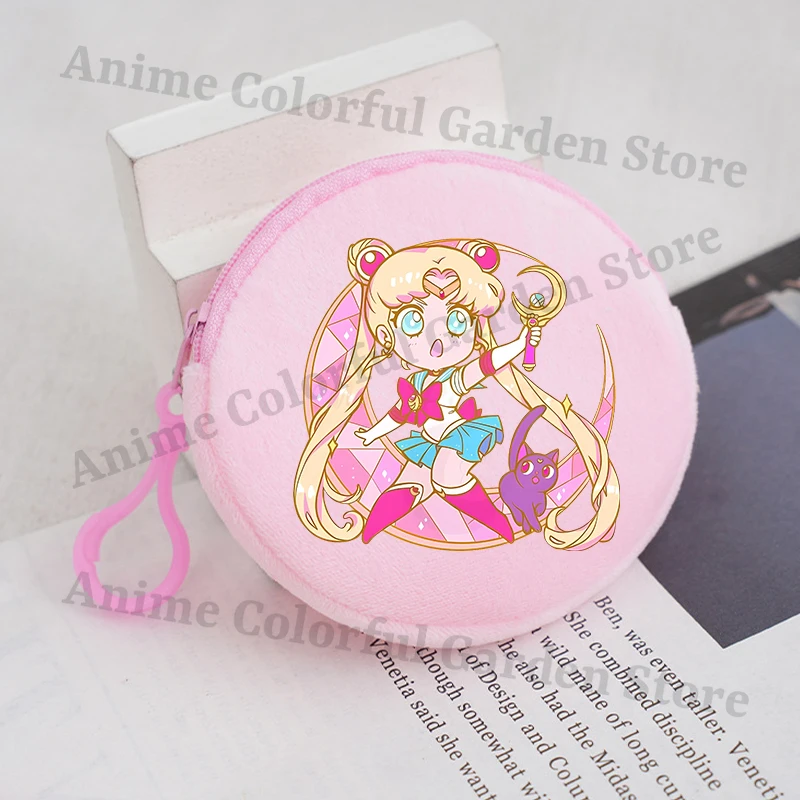 Sailor Moon Kawaii Coin Purse for Boys Girls Anime Cartoon Money Bag Students Key Card Storage Mini Pouch Portable Clutch Bags - view 5