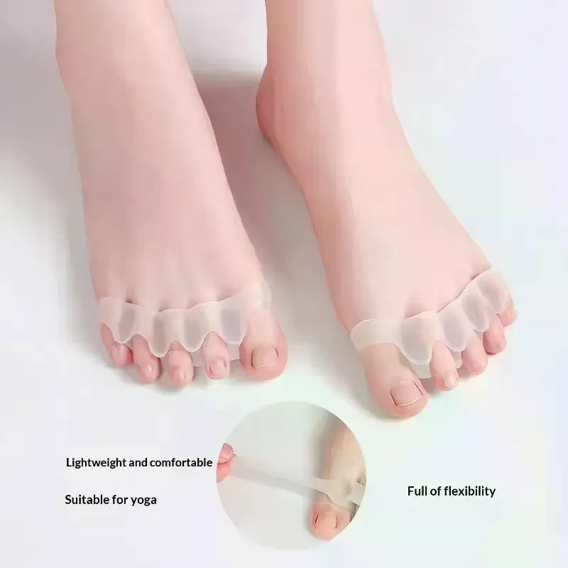 Silicone Toe Separator Fingers Feet Toe Spreader Hallux Valgus Bunion Corrector Toe Straightener Corrector Finger Separators