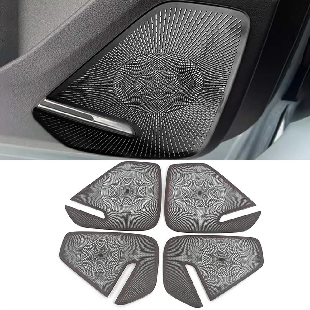 

For Buick Electra E5 2023 2024 Car Door Audio Speaker Cover Loudspeaker Pad Trim Frame Sticker Stainless Interior Accessory