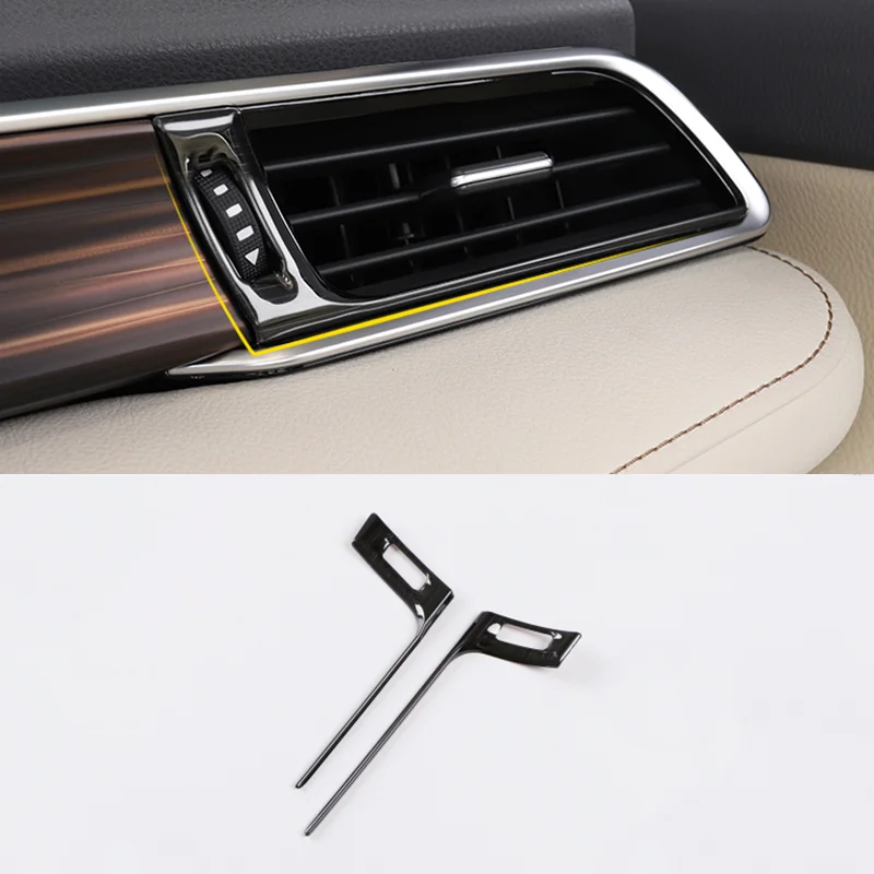 

Stainless Car Central Control Dashboard Outlet Air Vent Cover Trim Strip Interior Accessories For Toyota Camry XV70 2018-2020