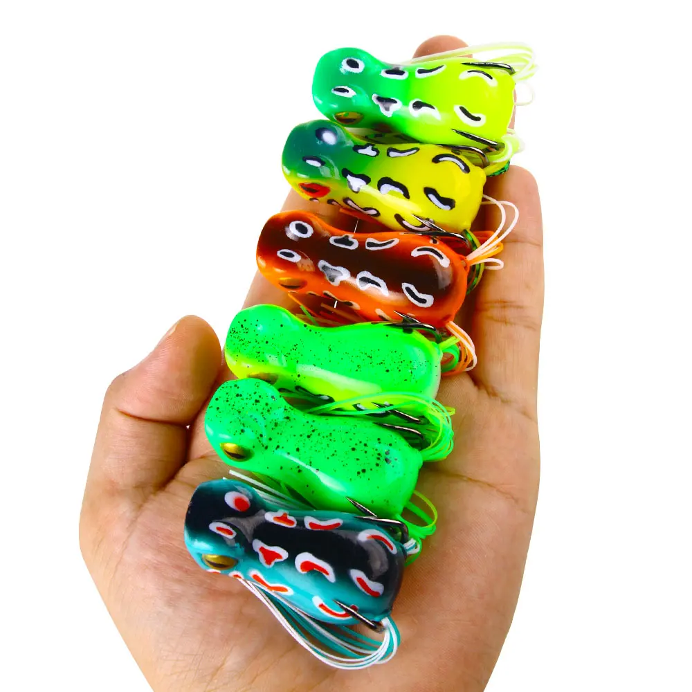 Topwater fishing frog popper fishing lure snakehead fish rubber frog fishing bait Predator fishing False bait