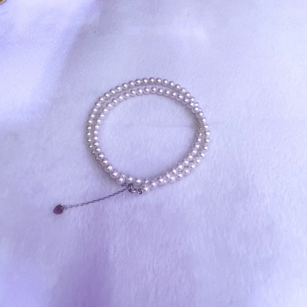 3-4mm AAAA Rare Natural Freshwater Pearl Beads NearRound Women's Jewelry Gift DIY Bracelet Necklace Small Isolated