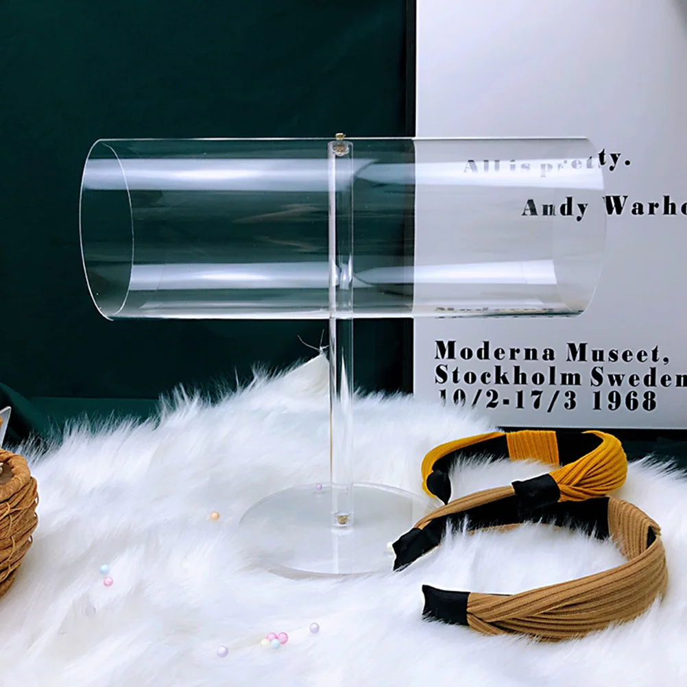 Organizador de diadema, soporte de exhibición acrílico transparente, soporte ligero para accesorios de cabello para niñas, almacenamiento de diadema