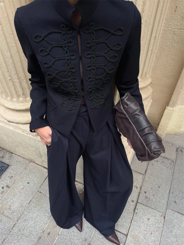 Retro Denim Military Jacket Women Solid Vintage Stand Collar Single Breasted Slim Short Jackets 2026 Lady Daily Street Outerwear 3 Retro Denim Military Jacket Women Solid Vintage Stand Collar Single Breasted Slim Short Jackets 2026 Lady Daily Street Outerwear 3