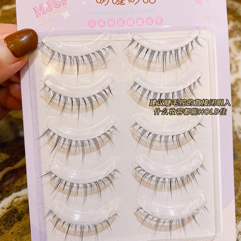 3/5 Pairs Natural False Eyelashes Naturally Simulated Fake Eyelashes Eyelashes Handmade Thick Curling Eyelash Makeup Tools