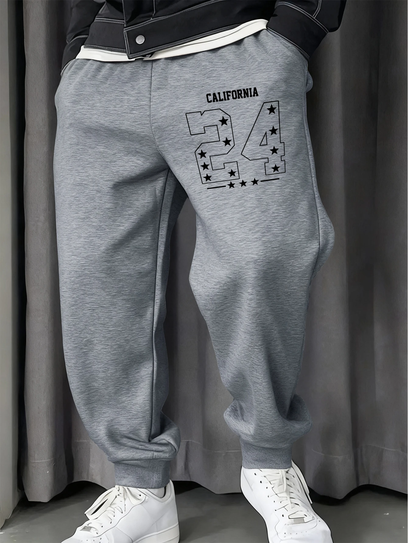 

California Usa Letter 24 Patterns Man Pant Drawstring Pocket Sweatpants Loose Fleece Jogging Pants Unisex Fashion Trousers