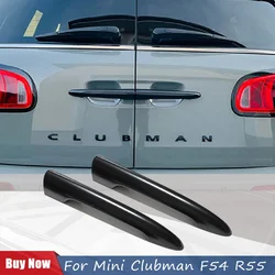 The Black Exterior Car Trunk Rear Door Handle Stickers Decoration Cover 2PCS/Set For MINI JCW F54 R55 Clubman Accessories