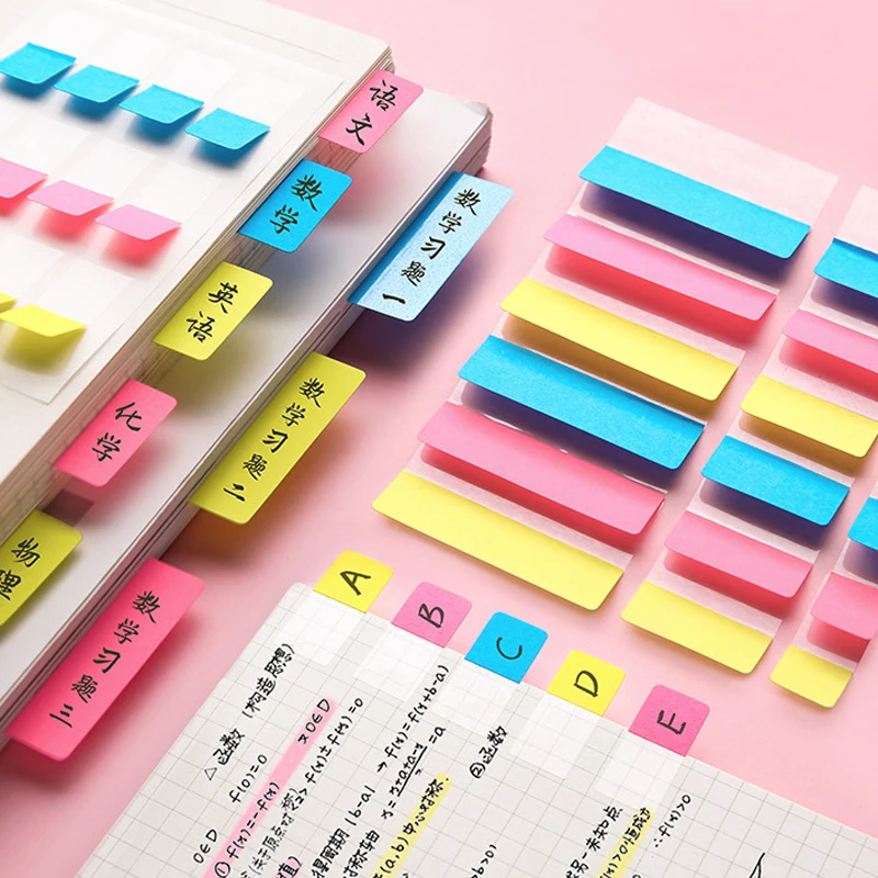 30-120 Sheets Index Memo Pad Bookmark It Sticky Notepads Paper Repeat Pasting Sticker Notes School Supplies Stationery