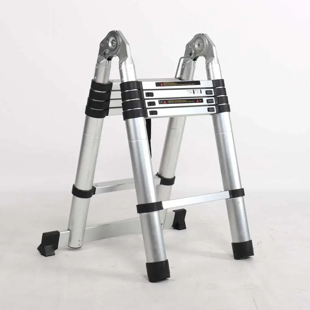 Cheap price  car roof ladders multi purpose safety extension double side portable aluminium step telescopic ladder