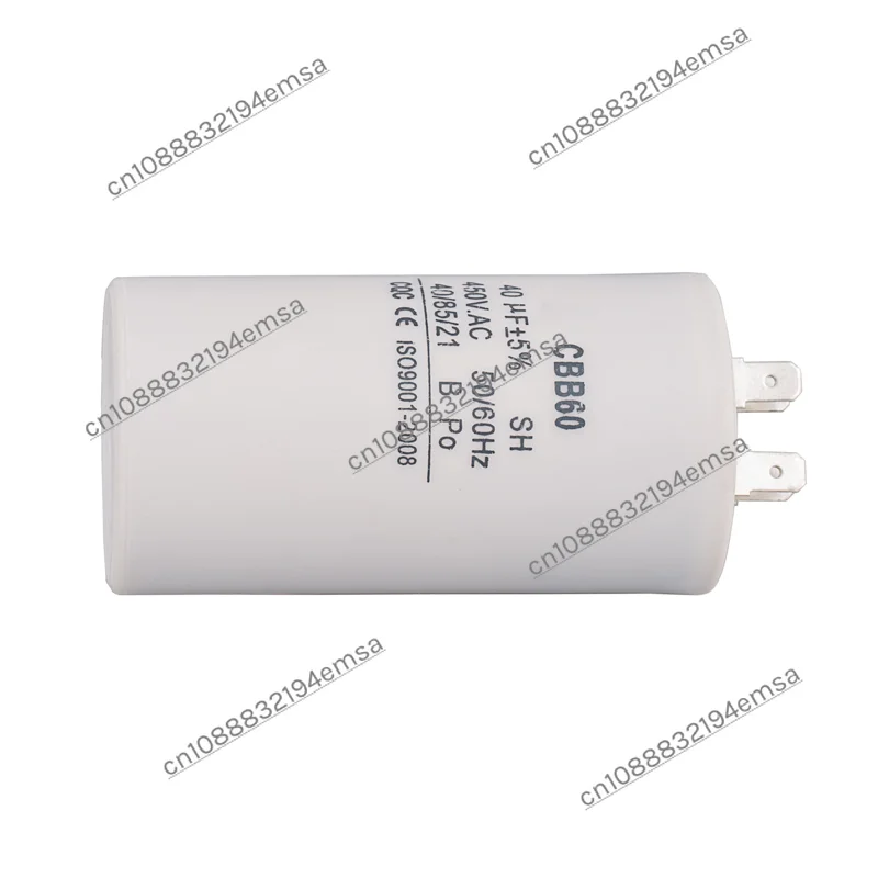 Motor Capacitor 450v 40uf Welder Round with Double Insert Capacitor, Gasoline Generator Accessories