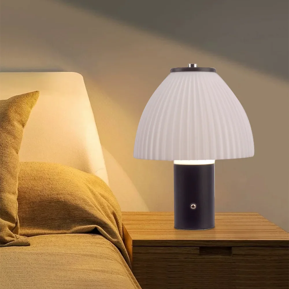 โคมไฟตั้งโต๊ะแบบชาร์จไฟได้ บรรยากาศทันสมัย ห้องนอน ห้องรับประทานอาหาร ไฟกลางคืน โคมไฟสำหรับตั้งแคมป์