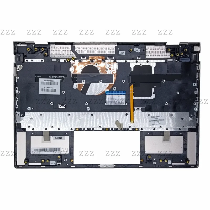 ZZ New For HP Envy 13-AH Upper Case Palmrest with Backlit Keyboard Gold L19541-001