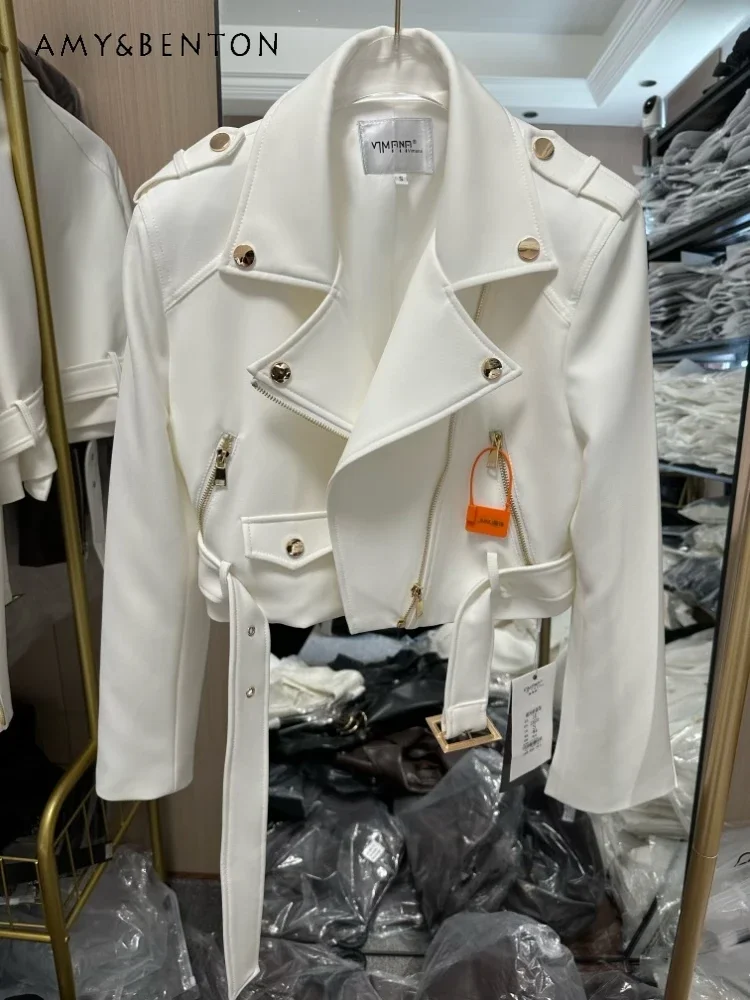 

European Goods High Sense Turn-down Collar Coat Korean Ins All-Match Suit Women Autumn Winter Commute Style Loose Slim Jackets