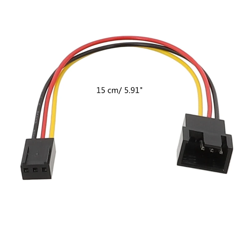 Efficient 15cm Small 3PIN to Small 4PIN Fan Extension Cable 2510-3PIN to 2540-4PIN Great for Indoor Cooling Needs