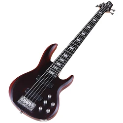 5 Strings Right hand with frets Matte Electric Bass Guitar 43inch Hickory Wood Top solid okoume wood body bass guitar