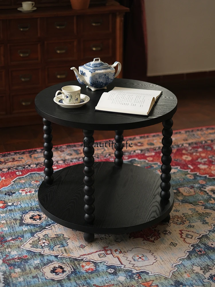 

Living Room Sofa Coffee Table Nordic Simple Corner Display Rack Round Coffee Table
