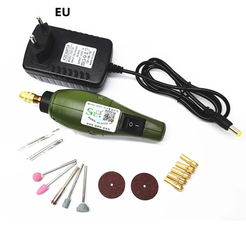 Mini Electric Grinder Rotary Tool, Micro Drill for DIY Engraving Polishing Sanding and Drilling Projects