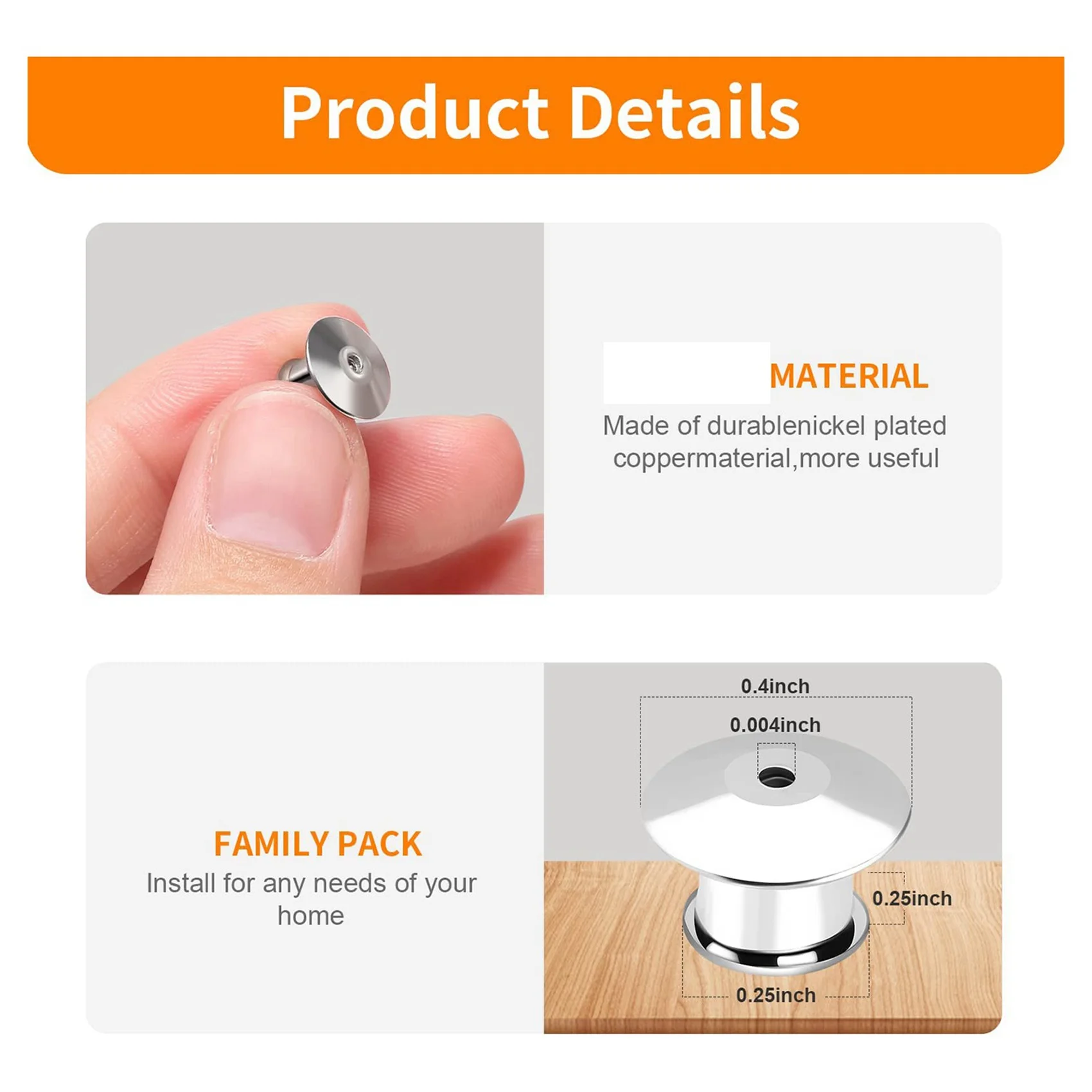 

500PCS Locking Pin Back Locking Pin Retainer Buckle, Used For Locking The Back Of Metal Pin Of Brooch Enamel Lapel Pin