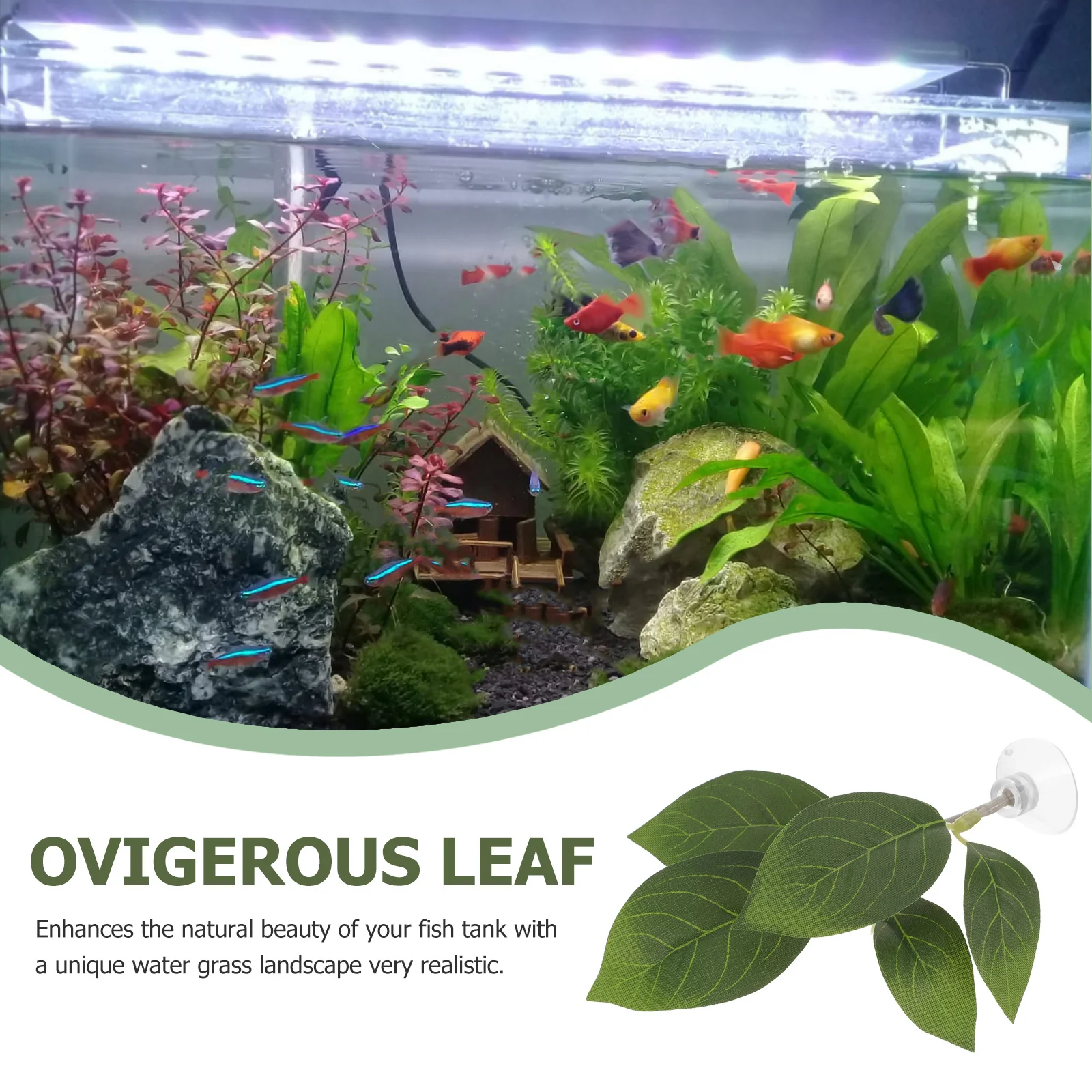 

Realistic Artificial Aquarium Plants For Betta Fish Tank Decor Suction Cups Leaf Bed Spawning Habitat Plastic Water Grass