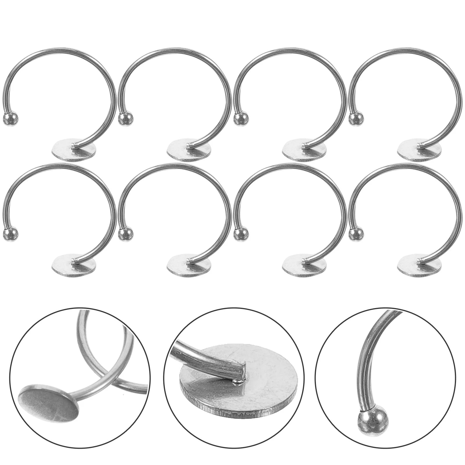 

10 Pcs Ring Tray Rings Parts Adjustable Holder Base for Jewelry Metal Finger Accessories Blanks Crafts
