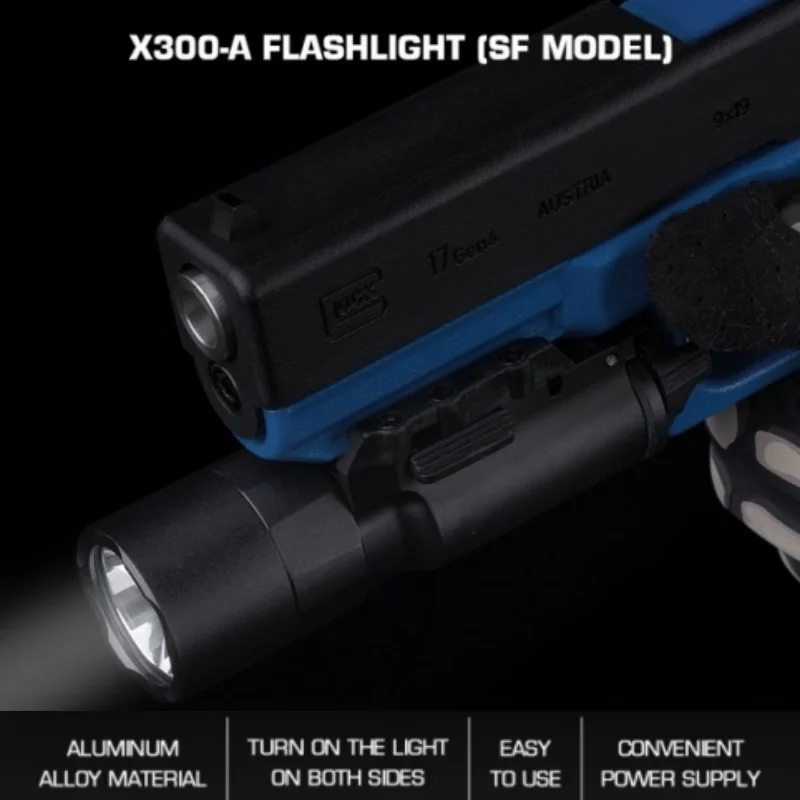 

X300-A Aluminum Flashlight (SF Model) - Dual-Switch On/Off for Easy Operation & Quick Mounting