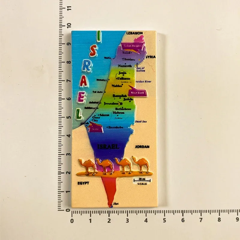 1pc, Israeli tourism-themed personalized items featuring camels, magnetic fridge stickers best home decor